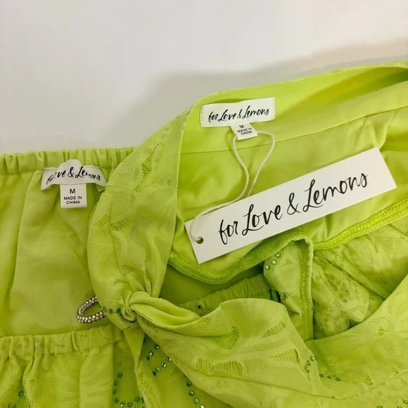 For Love and Lemons Anna Maxi Dress in Green Size M - Picture 15 of 16